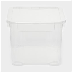 Ящик для хранения «Кристалл XS Plus», 16 л, 38,9×27,5×21,5 см, с крышкой, прозрачный
