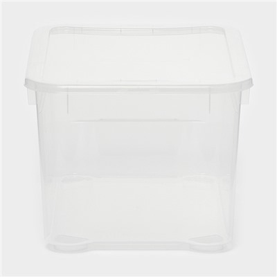 Ящик для хранения «Кристалл XS Plus», 16 л, 38,9×27,5×21,5 см, с крышкой, прозрачный