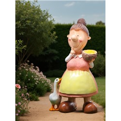 Садовая фигура из полистоуна «Бабушка с пшеницей», 60×24×30 см