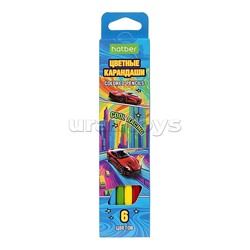 Карандаши цветные 6цв. ECO "COOL RACING" заточен. в карт. коробке с европодвесом