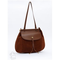 Сумка женская кожаная 1044M brown Polina&Eiterou