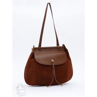 Сумка женская кожаная 1044M brown Polina&Eiterou