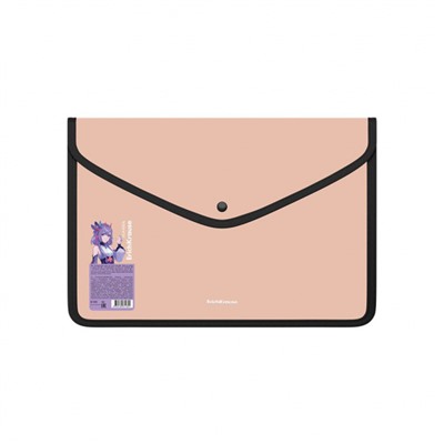 Папка с кнопкой  А4 160мкм 61165 Matt Manga обшитая, с текстильной вставкой непрозрачная ErichKrause