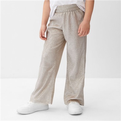 Брюки нарядные для девочки KAFTAN размер 32 (110-116 см), бежевый