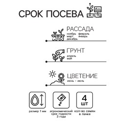 Семена комнатных цветов Бегония "Гоу-гоу", ц/п,  вишневая, F1, 4 шт.