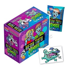 Взрывная карамель "Неон тату Зомби" со светящейся татуировкой 1гр*48шт