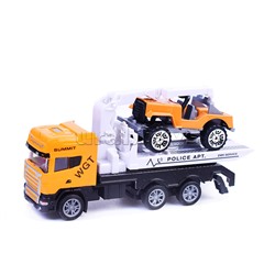 Эвакуатор инерц, металлическая кабина, металлическая мини машина, желтый