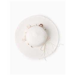 Шляпа MINAKU «Морская», размер 56-58, белая