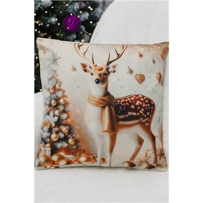 Наволочка декоративная новогодняя 2 шт рогожка НАТАЛИ, 1221269