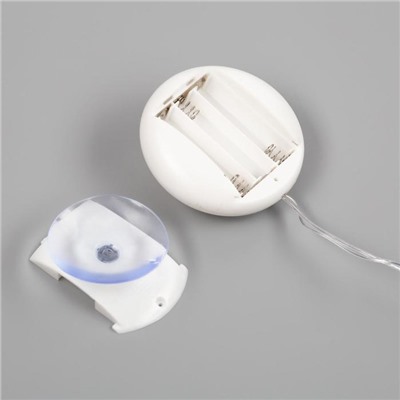 Светодиодная фигура на присоске «Звезда» 19×19 см, пластик, батарейки АААх3 (не в комплекте), свечение тёплое белое