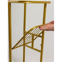 Подставка для цветов Greengo, 3 полки, 43×22×57 см, напольная, металл, цвет золотой