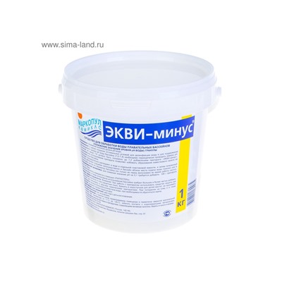 Средство для понижения уровня ph "Экви-минус", ведро, 1 кг