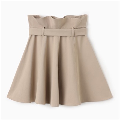 Юбка мини женская MINAKU: MINAKU: Safari, бежевая, размер 44