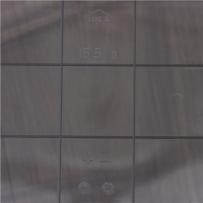 Контейнер для хранения с крышкой IDEA «Кип», 15.5 л, пластик, 37.5×28.5×23 см, чёрный/прозрачный