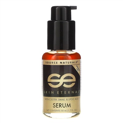 Source Naturals, Skin Eternal, сыворотка для век с эфирами витамина  С, ДМАЭ и липоевой кислотой, 50 мл (1,7 ждк. унций)