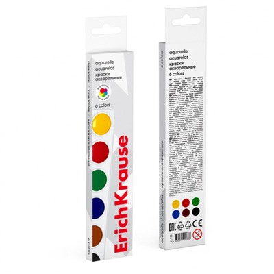 Краски акварельные   6цв 51440 ErichKrause
