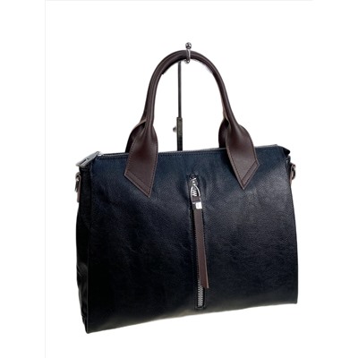 Женская сумка из натуральной кожи, цвет  черный