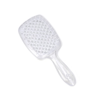 Расчёска массажная, широкая, продуваемая, 8.5×20.5(±1) см, прозрачная