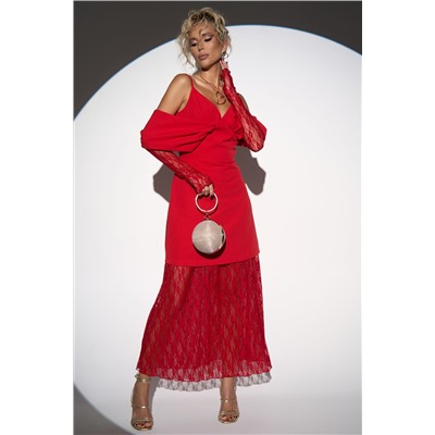 Кружевная юбка Пэрис (красный)