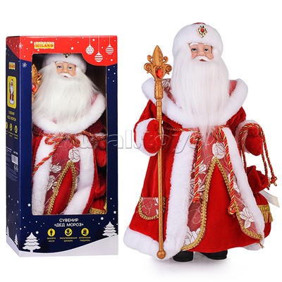 Сувенир Дед Мороз в красной шубе с мешком подарков, 40см "собс.разр."