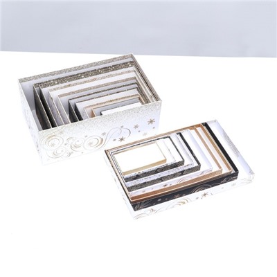 Набор подарочных новогодних коробок 10 в 1 «Счастья в Новом году», 30.5×20×13 - 12×6.5×4 см