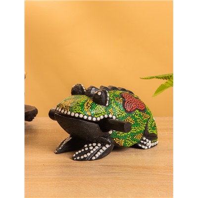 Сувенирный музыкальный инструмент Трещотка «Лягушка», 16×8×8 см, дерево албезия