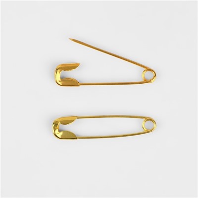 Булавки английские, 19 мм, 2000 шт., цвет золотой