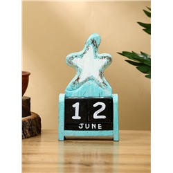 Календарь настольный «Морская звезда», 11×5×16 см, дерево, золотисто-бирюзовый