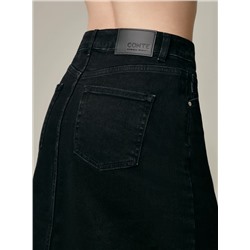 Юбки CONTE CON-611 Джинсовая юбка-midi с разрезом и необработанным краем