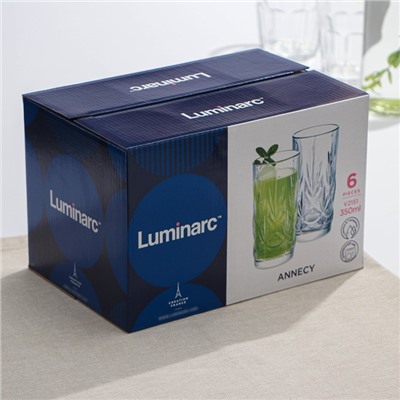 Набор высоких стаканов Luminarc ANNECY, 350 мл, 6 шт., стекло, прозрачный