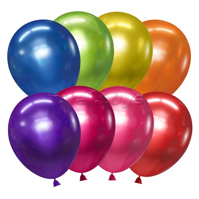 Шар (5''/13 см) Ассорти, металлик, 100 шт.