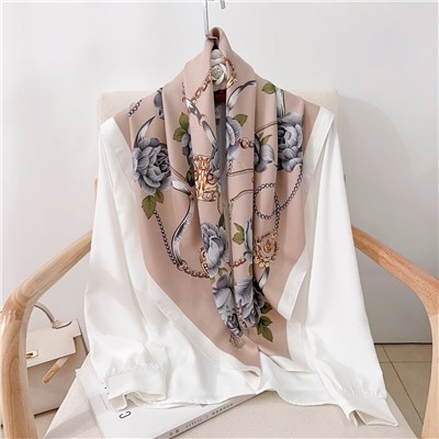 Платок  на голову и шею весенний, мультицвет