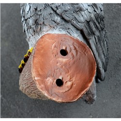 Садовая фигура из полистоуна «Сова на ветке», подвесная, 10×14×21 см, МИКС