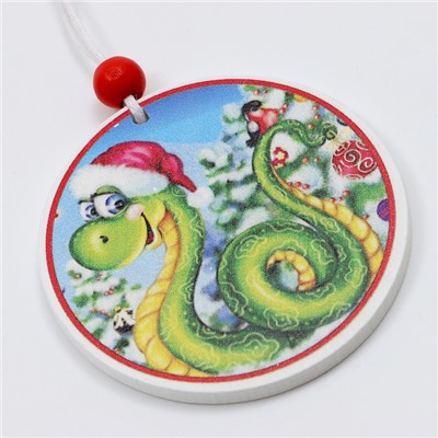 Елочные игрушки в деревянной подарочной упаковке, 12 шт.