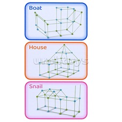 Конструктор "Палатка" (52 дет.) в коробке