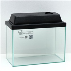 УЦЕНКА Аквариум прямоугольный с крышкой, 15 литров, 34×17×25/27.5 см, чёрный