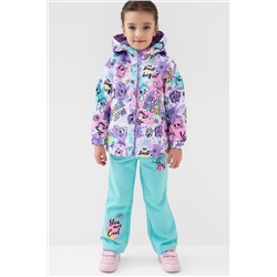 Куртка текстильная с полиуретановым покрытием для девочек (ветровка) PLAYTODAY, 1240298