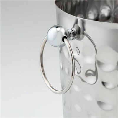 Ведро для льда «Чеканный», 5.2 л, 25×20×20.5 см, нержавеющая 201 сталь