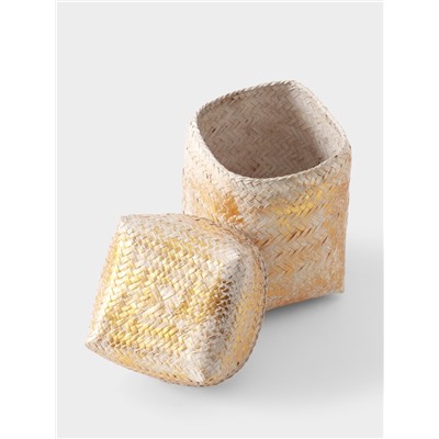 Корзинка плетёная «Аварис», 14×14×23 см