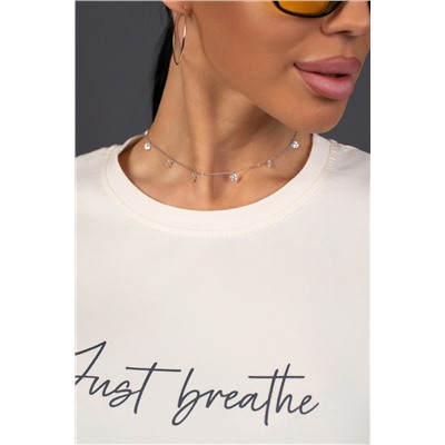 Костюм женский с велосипедками КЖ009 молочно-серый