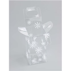 Коробка подарочная новогодняя складная ПВХ «Праздничное настроение» 4×4×8 см