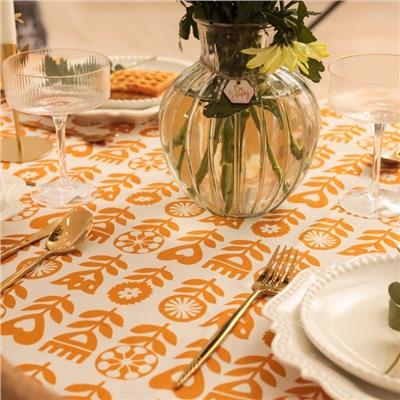 Скатерть «Этель» Yellow garden, 146×180 см, 100% хлопок, саржа 190 г/м²