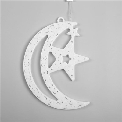 Светодиодная фигура «Месяц» 20×30 см, пластик, 220 В, свечение мульти (RG/RB)