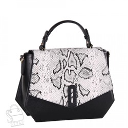 Сумка женская кожаная 56-96493G white-black Vitelli Grassi/30(дефект)