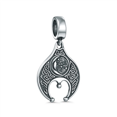 Подвеска двусторонняя из чернёного серебра - Лунница 5100062