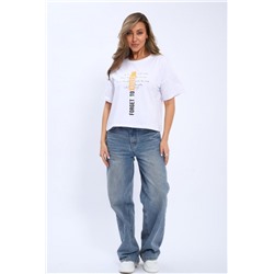 Футболка женская Modellance с принтом 32076 (Белый)