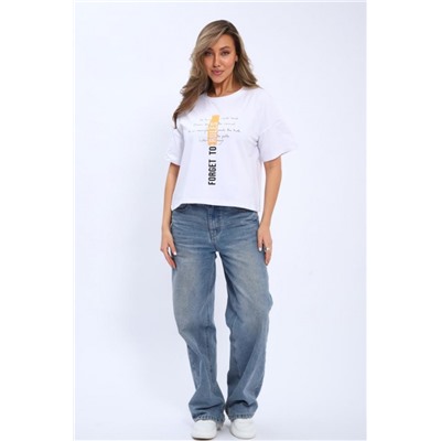 Футболка женская Modellance с принтом 32076 (Белый)