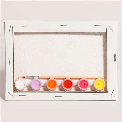 Картина по номерам для детей «Котик со звёздочками», 21×15 см