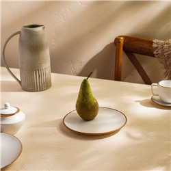 Тарелка SL Home «Волна в камне», d=20.5 см, фарфор, белая