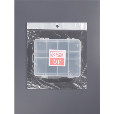 Органайзер для хранения мелочей, с подвесом, 12 ячеек, 14×12×3.3 см, прозрачный